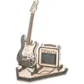 3D Puzzle Holzmodell Bausatz Gitarre Musikinstrument Holzpuzzle für