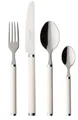 Villeroy & Boch Tafelservice Play! white pearl Tafelbesteck 24tlg., Edelstahl / Kunststoff