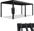 Juskys Lamellendach Tahiti 3x5,9 m - Stahl Pergola stabil & wetterfest - Anthrazit