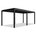 Juskys Pergola/, Anthrazit, Metall, 590x240x300 cm, Sonnen- & Sichtschutz, Pavillons & Pergolas, Pergolas