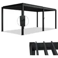 Juskys Lamellendach Tahiti - Stahl Pergola - Terrassenüberdachung Stabil & Wetterfest - Überdachung Für Garten & Terrasse - 3x5,9 M In Anthrazit
