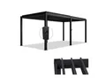 Juskys Lamellendach Tahiti 3x5,9 m - Stahl Pergola - Terrassenüberdachung stabil - Anthrazit