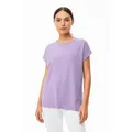 Vero Moda T-Shirt VMAVA PLAIN SS TOP JRS NOOS Materialmix, regular fit lila M (38)