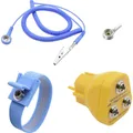 4er Multipack Quadrios ESD-Erdungsbox 3.60 m Druckknopf 10 mm, Bananenstecker,