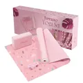 Myga Yoga Starter Kit | Komplettes Set mit Yogamatte, Yogablock & Gurt | rutschfest & Unterstützend | Ideal für Anfänger & Zuhause sowie Reisen | Unterschiedliche Druck Designs