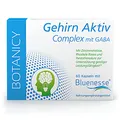 BOTANICY Gehirn Aktiv Complex - 60 Fokus Kapseln mit Vitamin B5 für geistige Leistung - Zitronenmelisse, GABA, Grüntee, Guarana u.v.m. - Alternative zu Konzentrations Tabletten - Vegan, Laborgepüft