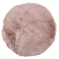 Kunstfell-Teppich Rund Rosa Ø ca. 35 cm Wohnzimmer Schlafzimmer Kinderzimmer Flu