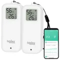 2er-Set WLAN-Temperatur- und Luftfeuchtigkeitssensor mit Display, App