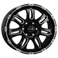 Borbet Cw8 Black Rim Window Polished Matt 8x18 ET 50 5/130 Alufelge Schwarz