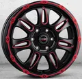 Borbet CW8 black rim window polished matt 8x18 ET50 - LK5/130 ML78.1 Alufelge schwarz