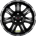 4x Borbet CW8 black rim window polished matt 8x18 ET50 - LK5/130 ML78.1 Felge