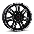 1x BORBET DESIGN CW8 black rim window polished matt 8.0Jx18 5x130 ET50