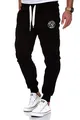 Amaci&Sons Herren Jogginghose Sporthose Sweatpants Jogger Trainingshose 20002 Schwarz 5XL