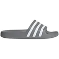 Adidas Unisex Adilette Aqua - 38 - Grey Three / Feather White / Grey Three