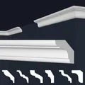 MARBET DESIGN Stuckleisten XPS Styropor weiß - Deckenleisten Deckenabschlussleisten E-Leisten - (40 Meter / 20 Leisten E-24)