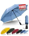 Chakipee Groß Sturmfest Kompakter Reise Regenschirm – Automatik Taschenschirm für Herren und Damen, 8 Rippen Schirm Tragbarer 210T-Stoff 97 cm Spannweite Himmelblau