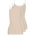 Pompadour Achseltop 3er Pack Damen Spaghettitop Intime (Packung, 3-St) - beige 38