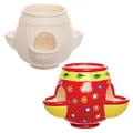 Baker Ross FX817 Keramik-Kräutergarten - 1er-Packung, Bemalen-Sie-Ihren-eigenen-Blumentopf