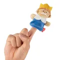 SIGIKID 43008 Fingerpuppe König, Plüschpuppe zum Auf-die-Finger-stecken, Rollenspiel, Geschichten erzählen, Spielen, für Kinder ab 6 Monaten, König/Blau 10 cm