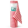 Sensalux Vlies Tischdeckenrolle Karomuster Weiß-Rot 1,18 m x 25 m, 80 g/m², abwaschbar wasserabweisend, stoffähnliches Vlies, Meterware für Party Event Catering Gastronomie