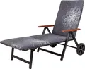 Auflage Rollliege Korsika 0519 grau-silber gemustert 204x60x4 cm KETTtex