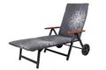 Kettler Polen KETTtex 0519 Auflage Rollliegen Korsika grau-Silber Gemustert Sitzpolster 204x60x4 cm (ohne Liege)