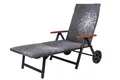 KETTtex Liegenauflage Rollliege Korsika 0519 grau-silber gemustert 204x60x4 cm KETTtex, (1 St), Halteband verstellbar Halteband verstellbar Halteband verstellbar