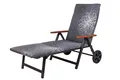 Auflage Rollliege Korsika 0519 grau-silber gemustert 204x60x4 cm KETTtex