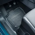Volkswagen Original Gummifußmatten VW Touran II (ab 2015) Allwettermatten Titanschwarz 4-teilig vorn und hinten