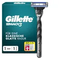 Gillette Mach3 Rasierer Herren — Inkl. 1 Nassrasierer, 1 Rasierklinge mit 3-Fach Klinge — Schwarz