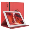 EAZY CASE - Tablet Hülle für iPad 2 / iPad 3 / iPad 4 Schutzhülle 9.7 Zoll Smart Cover Tablet Case Rotationcase zum Aufstellen Klapphülle 360° drehbar mit Standfunktion Tasche Kunstleder Rot