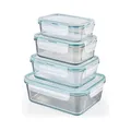 8tlg GOURMETmaxx Glas Frischhaltedosen Set Deckel Klick-It Vorratsdosen Ofenfest