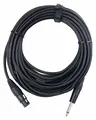 Pronomic XFJ-10 XLR zu Klinke-Kabel (unsymmetrisches Mikrofonkabel, Länge 10m, säure- und ölfest, Spannzangen-Zugentlastung) schwarz