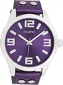 OOZOO Quarzuhr Oozoo Damen Armbanduhr Timepieces Analog, (Analoguhr), Damenuhr rund, extra groß (ca. 46mm) Lederarmband, Fashion-Style