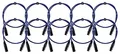 10er Set Pronomic Stage DMX3-1 DMX-Kabel 1 Meter (zur Verkabelung von Lichteffekten, Goldkontakte, Mantelfarbe: Blau, XLR Male zu XLR Female)