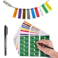 540 Stück Kabelbeschriftung mit Markierstift, Geeignet für Laserdrucker, 18 Blatt A4 × 30 Stück, 9 Farben