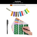 Kabelbeschriftung 540 Stück A4 18 Blatt 9 Farben mit Markierstift