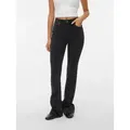 Vero Moda Bootcut-Jeans VMFLASH MR FLARED JEANS LI170 GA NOOS Baumwollmischung mit Stretch, regular waist, bootcut fit schwarz M (38)
