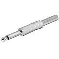 Audio Mono große Klinke Mikrofon Kopfhörer Stecker 6,3mm zum Löten Silber
