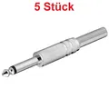 Audio AUX Klinke Mikrofon Kopfhörer Mono Stecker 6,3mm zum Löten High Quality