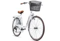 bergsteiger Cityrad Paris 26 Zoll, 28 Zoll Damenfahrrad, ab 140 cm, Korb, Licht, 6 Gang Shimano Tourney RD-TZ50 Schaltwerk, Kettenschaltung, V-Bremsen