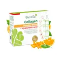 Biostile Collagen Powder Blend mit Hyaluronsäure – 30 Beutel mit 8600 mg hydrolysiertem Kollagen, Hyaluronsäure, Vitamin C, Curcumin und Shilajit für Haut, Gelenke und Knochen