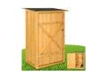 tectake® Gartenschrank mit Flachdach, aus imprägniertem Nadelholz, Dachpappe aus Bitumen, 75 x 56 x 118 cm