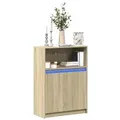 vidaXL Sideboard mit LED Sonoma-Eiche 72x34x100 cm Holzwerkstoff