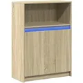 vidaXL Sideboard mit LED Sonoma-Eiche 72x34x100 cm Holzwerkstoff 852161