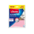Vileda Actifibre Soft Allzwecktuch, 2er-Pack 171814 , 1 Packung = 2 Tücher, 1x Rosa, 1x Grau