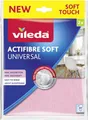 Vileda Actifibre Soft Universal, 2er Set MikrofasertüCher - streifenfreie ReinigungstüCher mit extrem hoher Saugkraft für Küchen & Bad - saugstarkes Mikrofasertuch ohne Chemie - Rosa & Grau