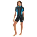 Ciao ex Sealight  Neopren Shorty 2,5 mm  Schwarz/Hellblau  Damen M