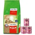JRS Katzenstreu Cats Best Eko Plus 40l (17,2kg) + WILD FARM Pate MIX 3x400g