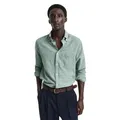 GANT Herren REG Cotton Linen Shirt Hemd, Woody Green, XXL